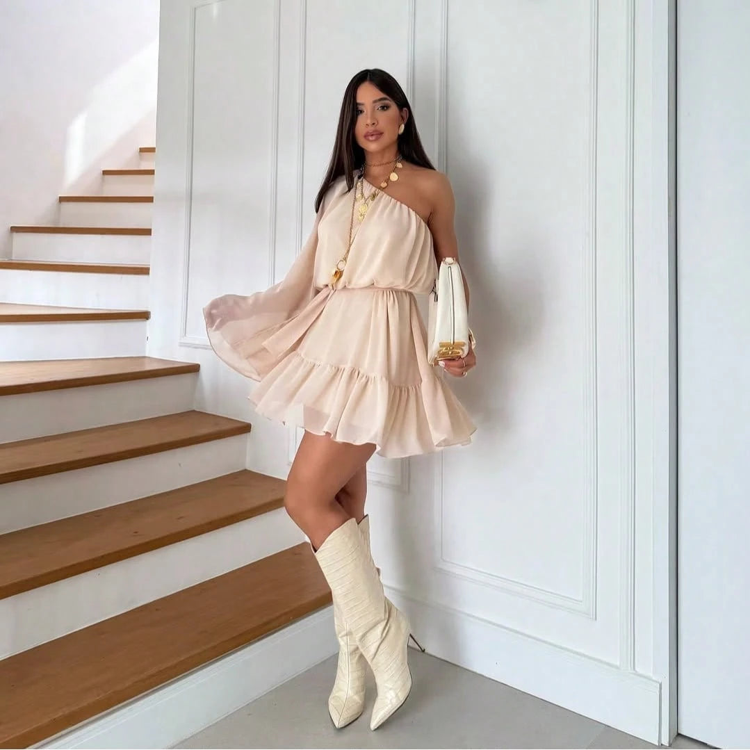 Vestido Festa Feminino Marrom Look Versátil