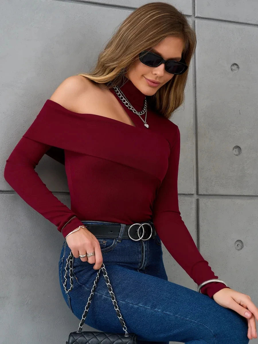 Blusa Manga Comprida com Detalhe no Ombro Ana