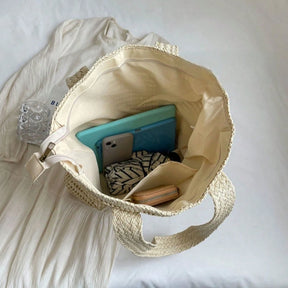 Vendedor Indicado
Bolsa Feminina De Palha De Veräo Versátil Nova DeOmbro Único Tecida Ã M¤o De Grande Capacidade