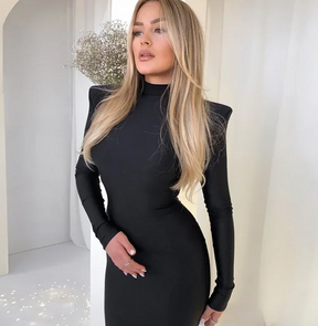 Vestido Midi Manga Comprida Tubinho Gabi