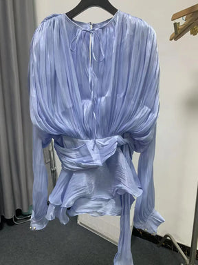 Vgh streetwear temperamento vestidos para mulheres em torno do pescoço manga longa alta wiast sólido emagrecimento mini vestido roupas de moda feminina