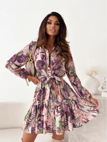 Vestido de Manga Comprida Boho Chic Sahara