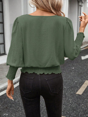 Blusa manga Longa Celeste