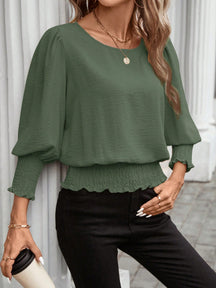 Blusa manga Longa Celeste
