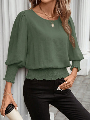 Blusa manga Longa Celeste