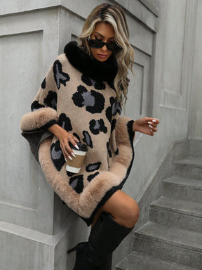 Suéter com Pelo Animal Print